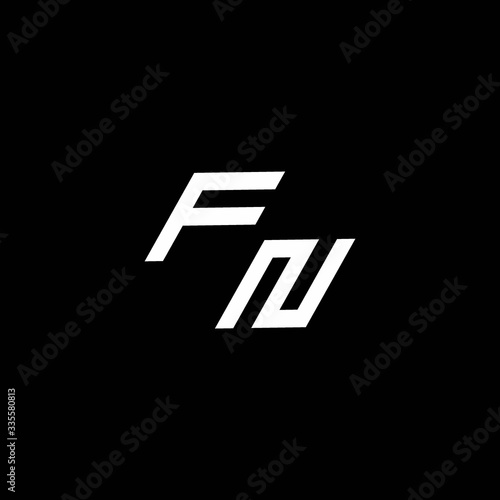 FN logo monogram with up to down style modern design template