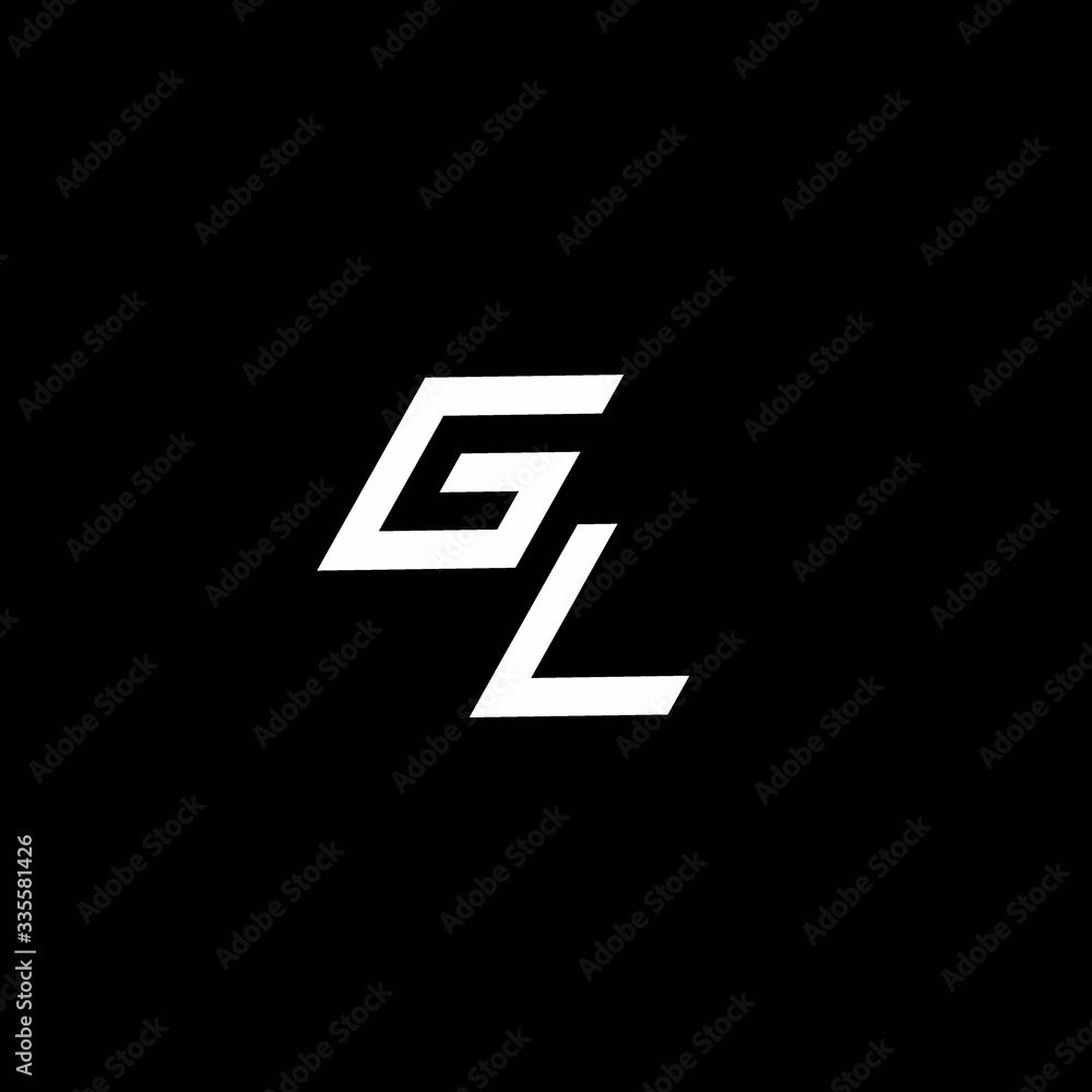 GL logo monogram with up to down style modern design template GL logo monogram with up to down style modern design template