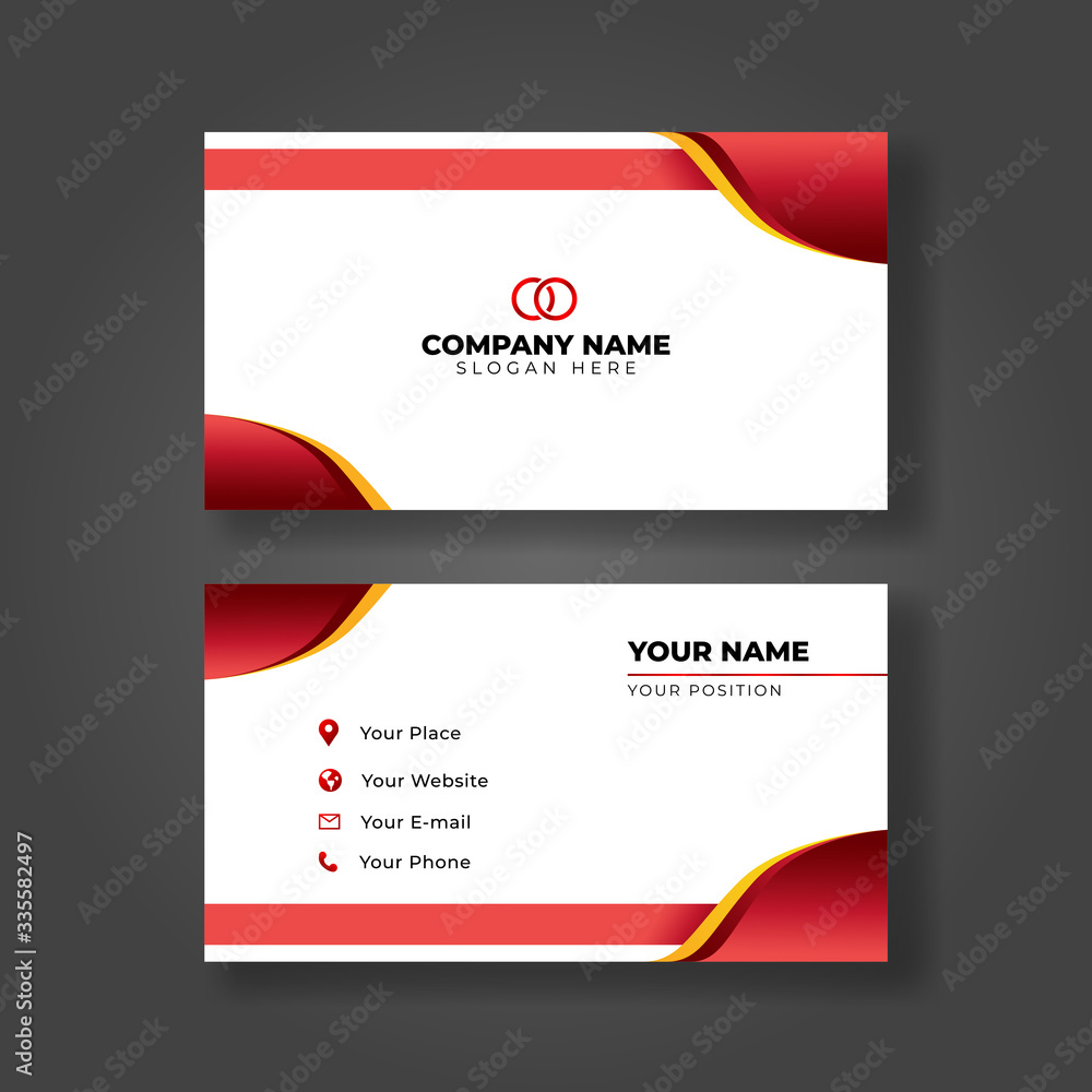 Naklejka premium Modern business card Template, modern design vector Creative