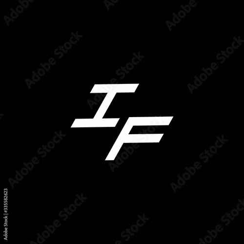 IF logo monogram with up to down style modern design template