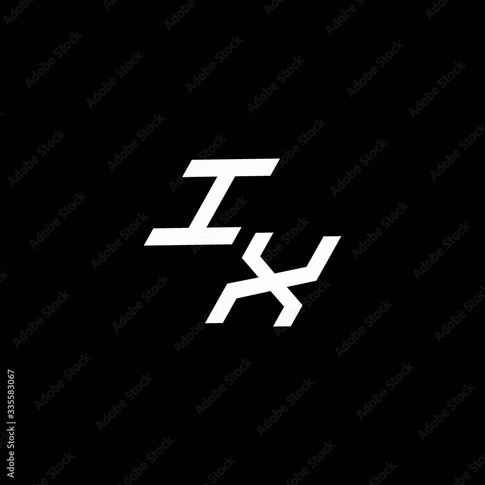 IX logo monogram with up to down style modern design template IX logo monogram with up to down style modern design template