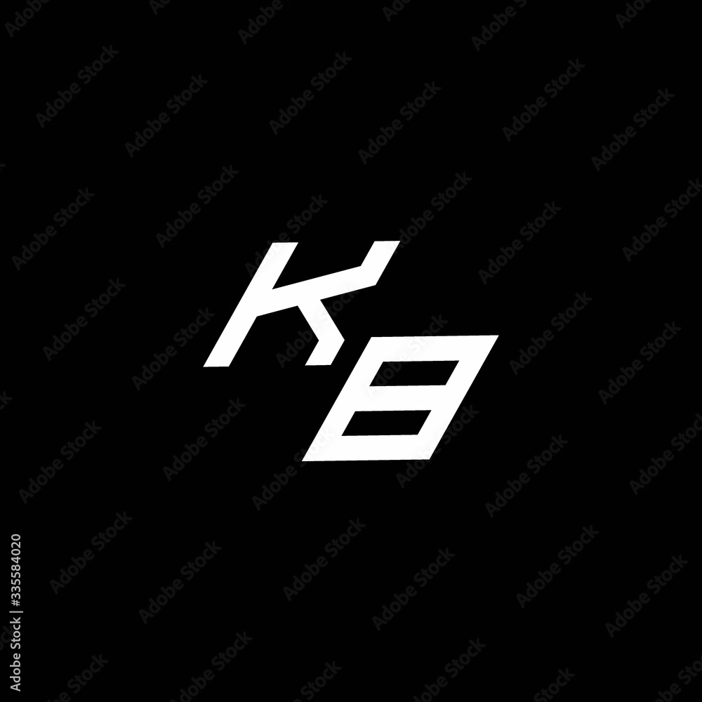 KB logo monogram with up to down style modern design template KB logo monogram with up to down style modern design template