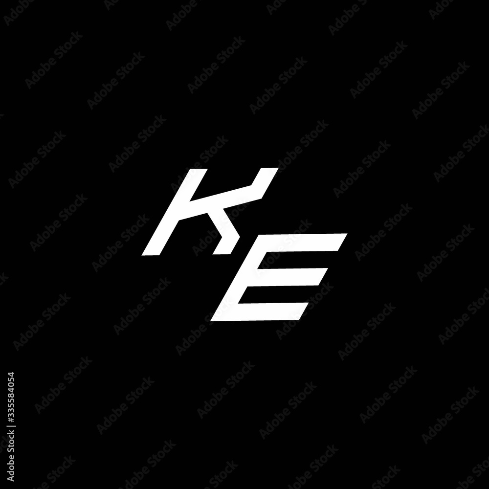 KE logo monogram with up to down style modern design template KE logo monogram with up to down style modern design template
