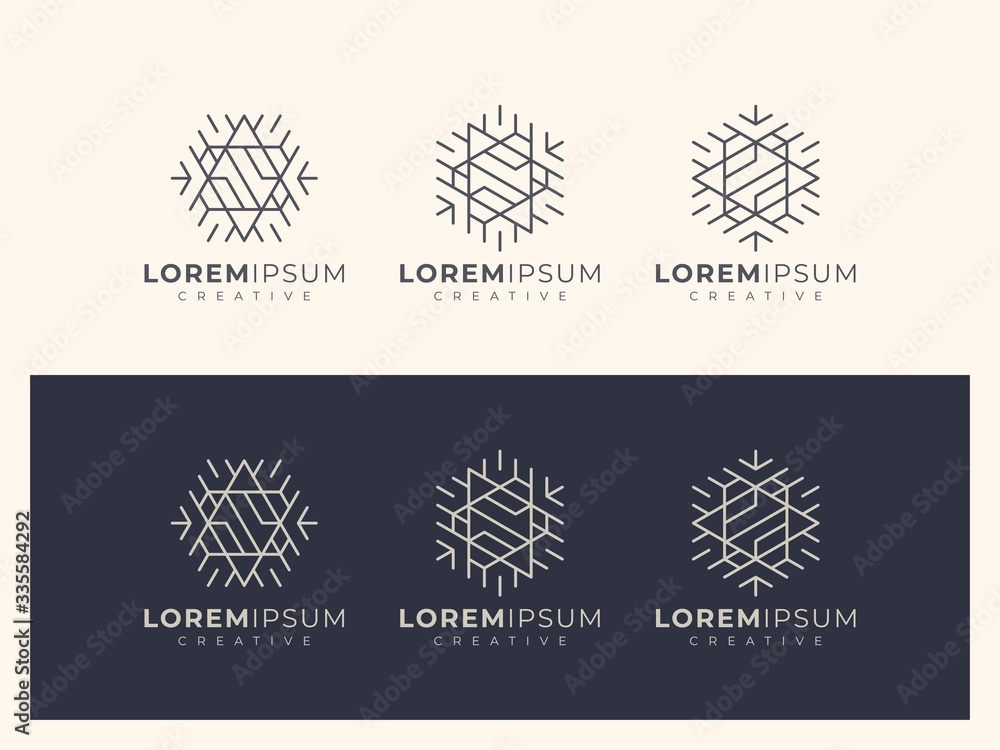 simple geometric elegant line art logo simple geometric elegant line art logo