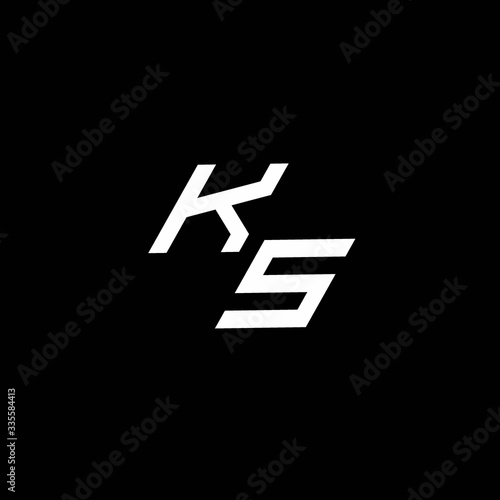 KS logo monogram with up to down style modern design template