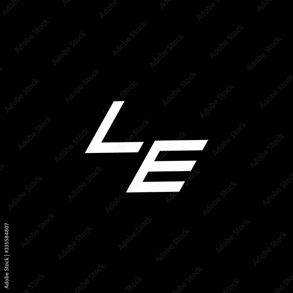 LE logo monogram with up to down style modern design template LE logo monogram with up to down style modern design template