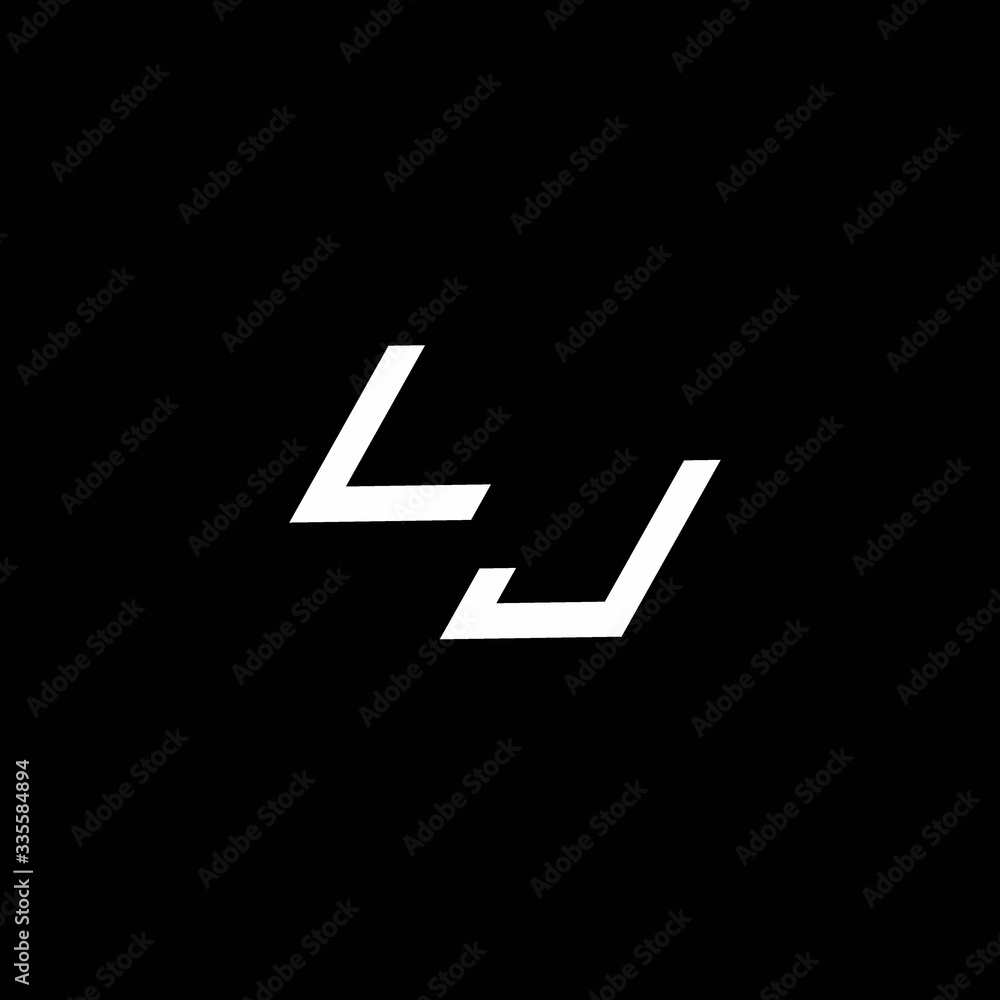 LJ logo monogram with up to down style modern design template LJ logo monogram with up to down style modern design template