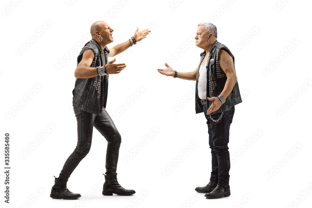 Angry punk men having an argument Angry punk men having an argument