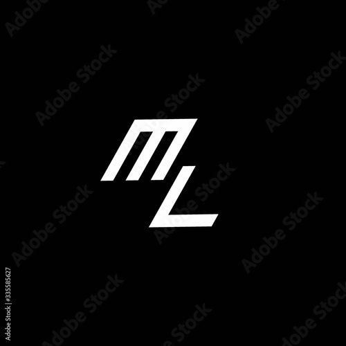 Free Download ML logo monogram with up to down style modern design template - GFXLoad