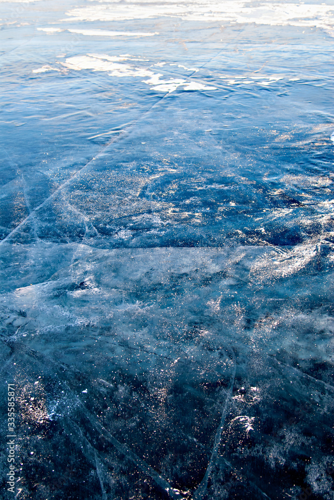 Amazing ice transparent ice on lake Baikal Amazing ice transparent ice on lake Baikal