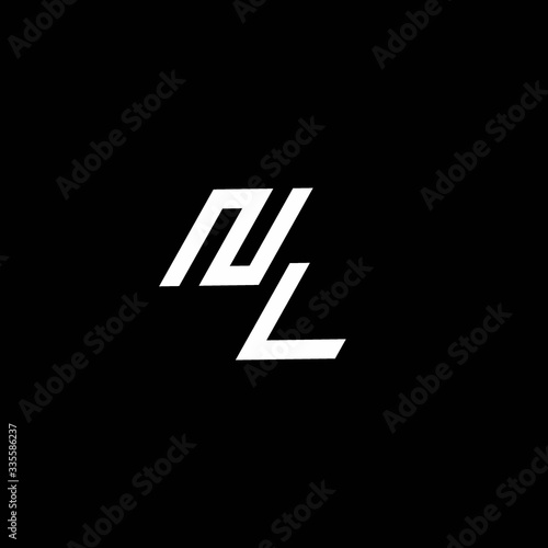 NL logo monogram with up to down style modern design template