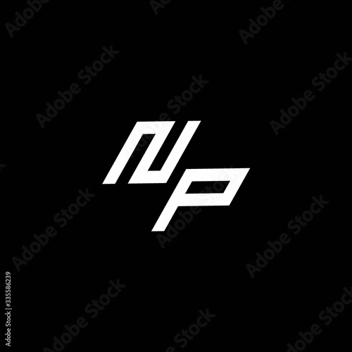 NP logo monogram with up to down style modern design template © Gariss