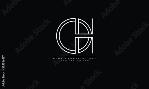 OH HO abstract vector logo monogram template