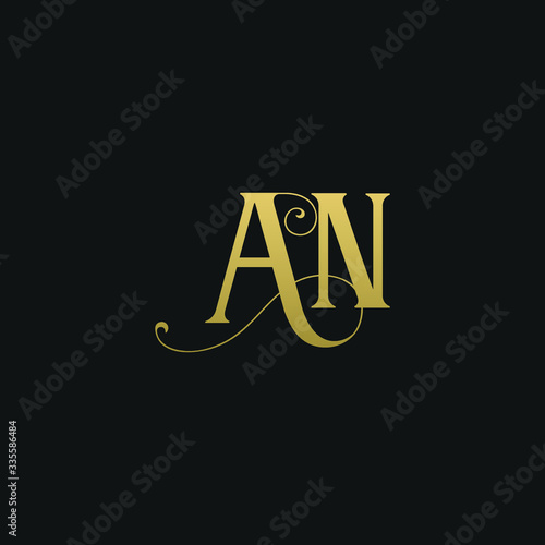 Creative modern elegant trendy unique artistic AN NA N A initial based letter icon logo