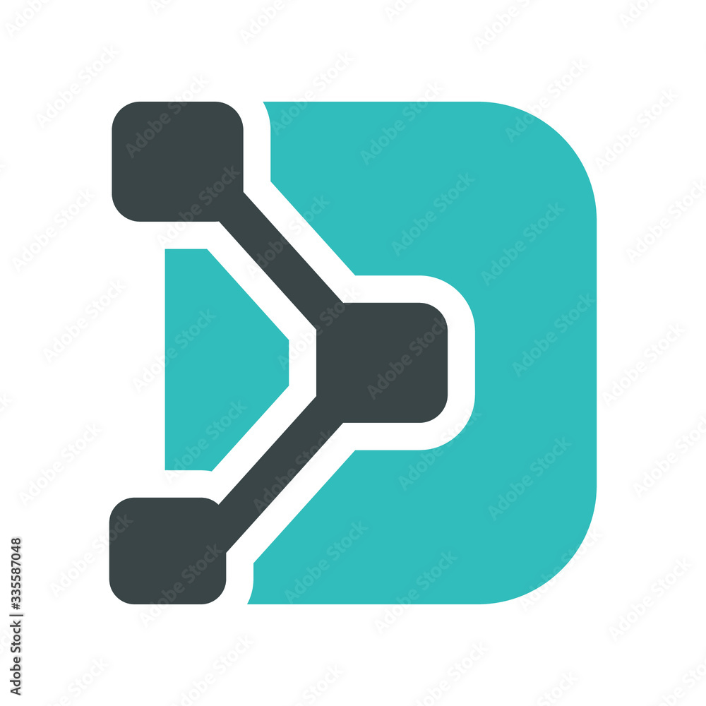 vector logo design about digital or startup technology vector logo design about digital or startup technology