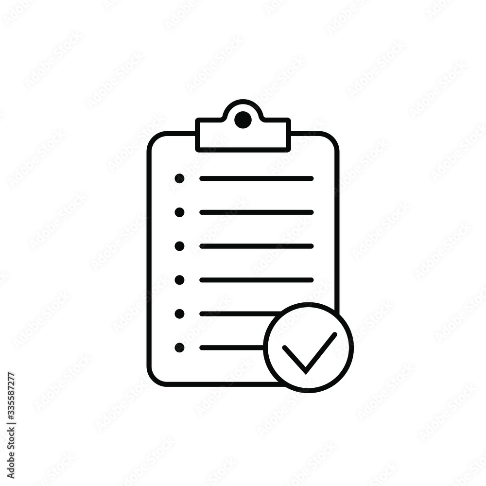 Clipboard line icon. Checklist sign symbol for web site and app design. Clipboard line icon. Checklist sign symbol for web site and app design.