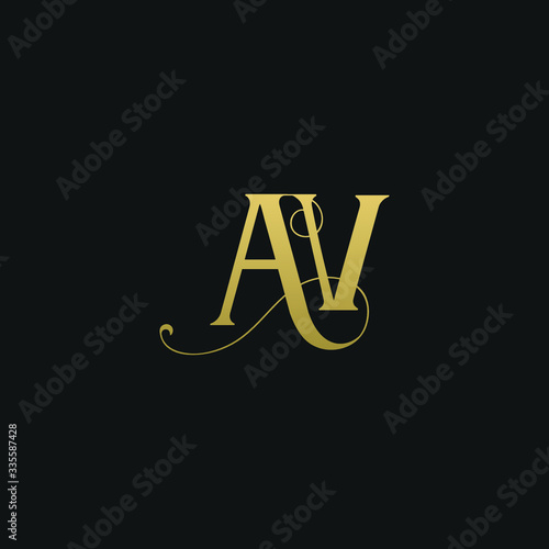 Creative modern elegant trendy unique artistic AV VA V A initial based letter icon logo