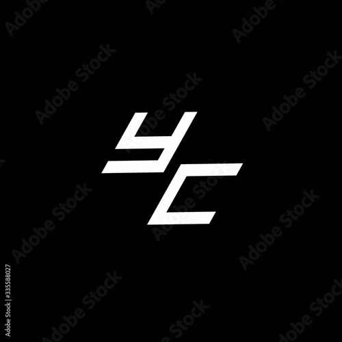 YC logo monogram with up to down style modern design template