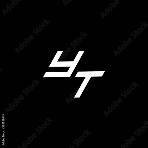 YT logo monogram with up to down style modern design template