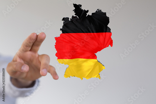 3D map of Germany. Map of Germany land