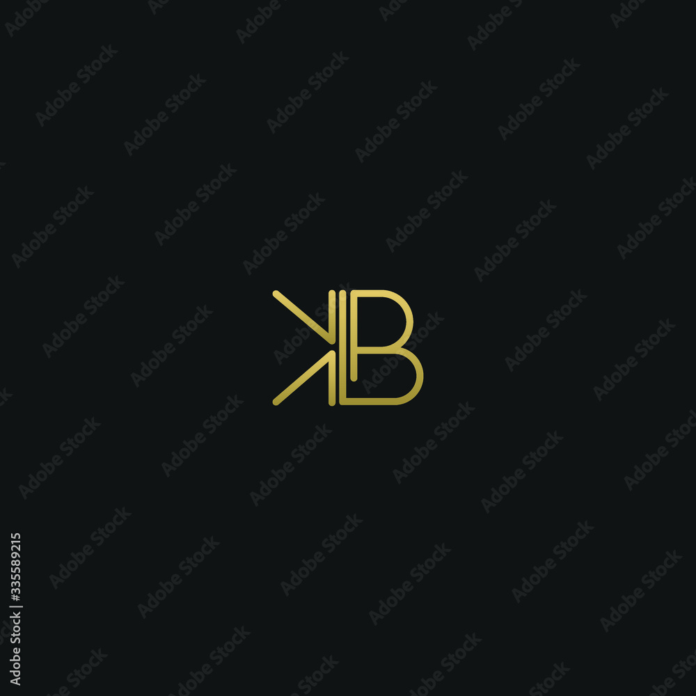 Creative modern elegant trendy unique artistic KB BK B K initial based letter icon logo Creative modern elegant trendy unique artistic KB BK B K initial based letter icon logo