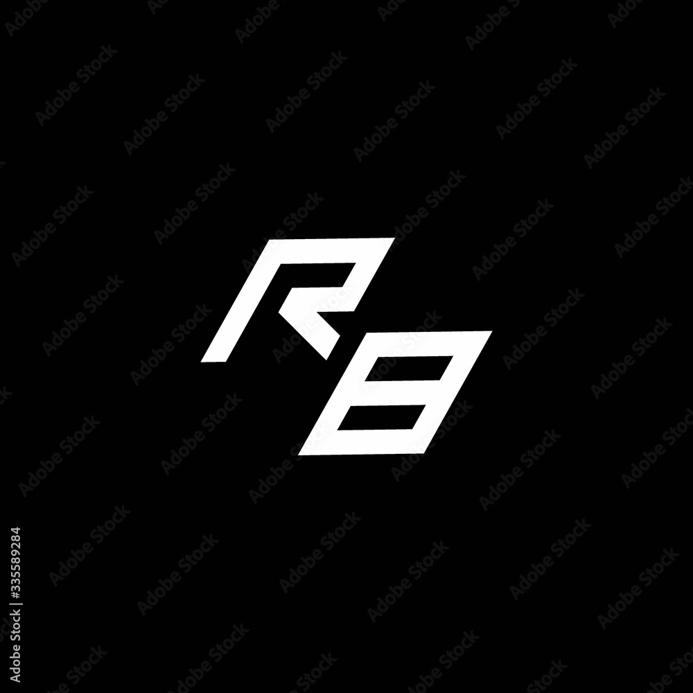 RB logo monogram with up to down style modern design template RB logo monogram with up to down style modern design template