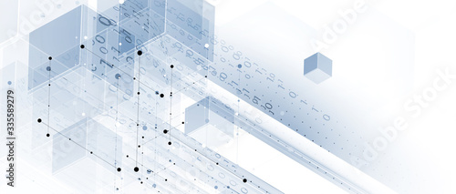 Technology data background, idea of global business solution