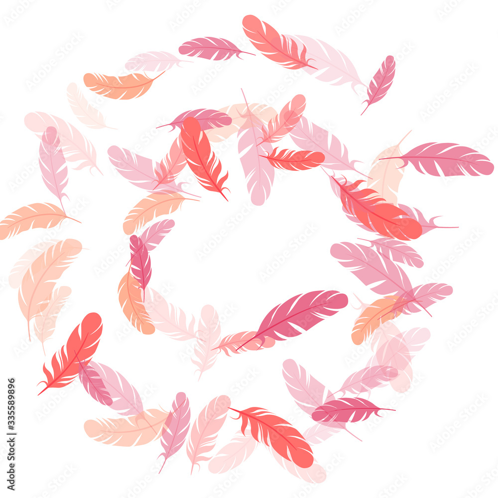 Detailed majestic feather on white design. Detailed majestic feather on white design.