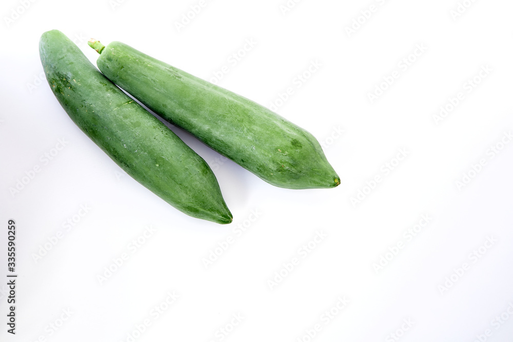 green papaya isolated on white background green papaya isolated on white background