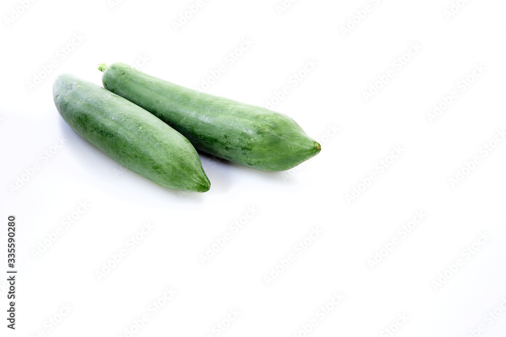 green papaya isolated on white background green papaya isolated on white background
