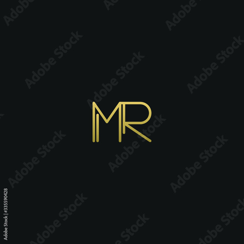 Creative modern elegant trendy unique artistic MR RM M R initial based letter icon logo