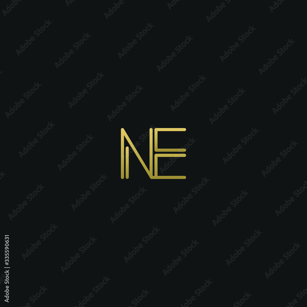 Creative modern elegant trendy unique artistic NE NE N E initial based letter icon logo Creative modern elegant trendy unique artistic NE NE N E initial based letter icon logo