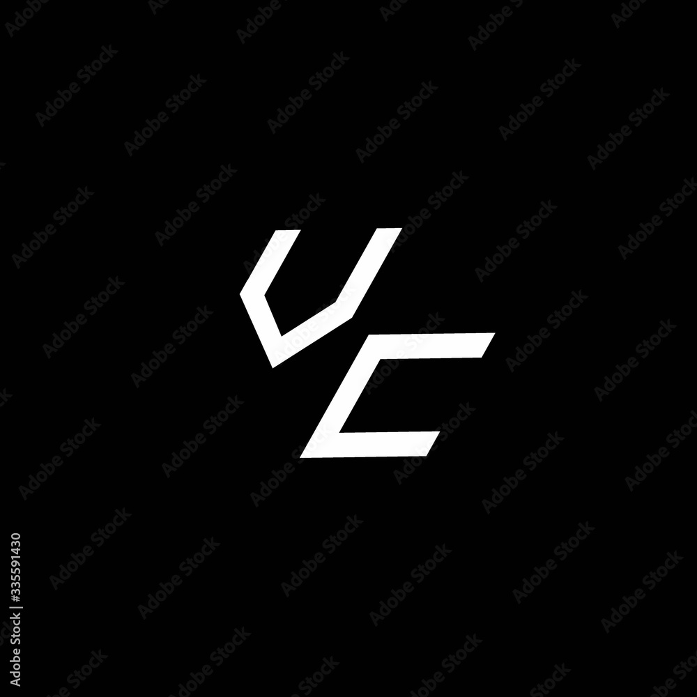 VC logo monogram with up to down style modern design template VC logo monogram with up to down style modern design template