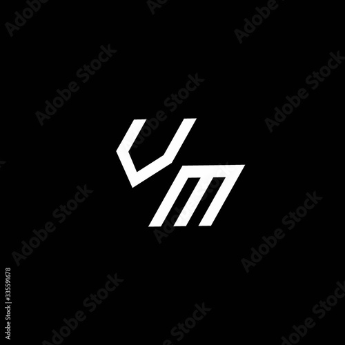 VM logo monogram with up to down style modern design template