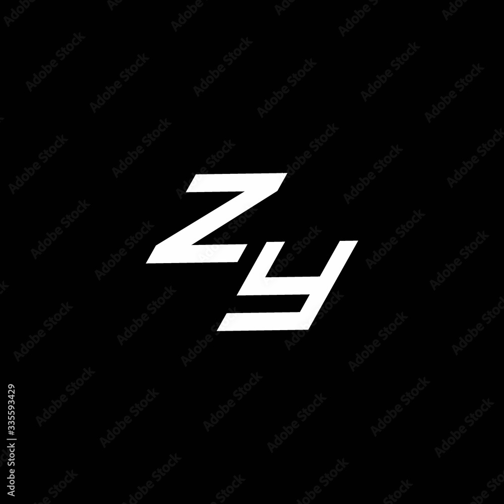 ZY logo monogram with up to down style modern design template ZY logo monogram with up to down style modern design template