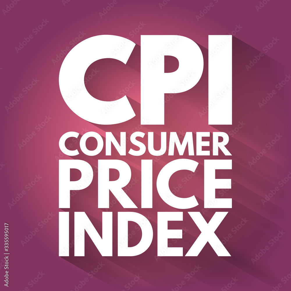 Fototapeta premium CPI - Consumer Price Index acronym, business concept background