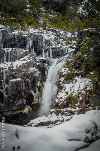Parque nacional laguna del laja en invierno