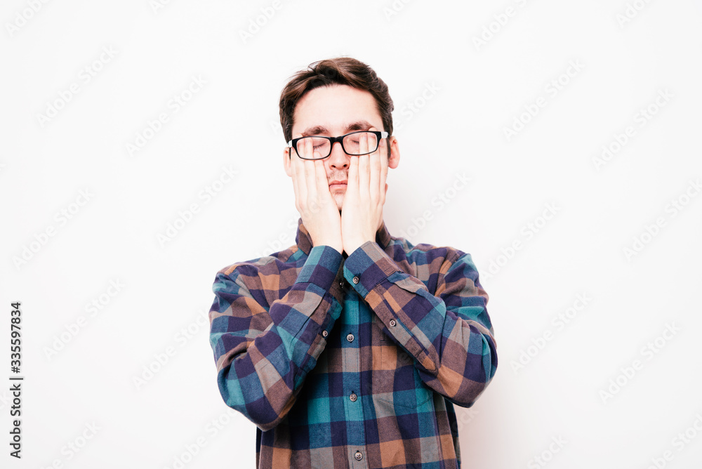 Exhausted sad man Exhausted sad man