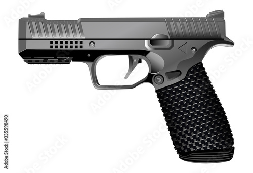 Pistol isolated on white background  vector illustration