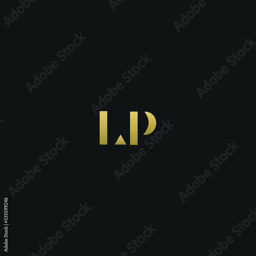 Creative modern elegant trendy unique artistic LP PL L P initial based letter icon logo