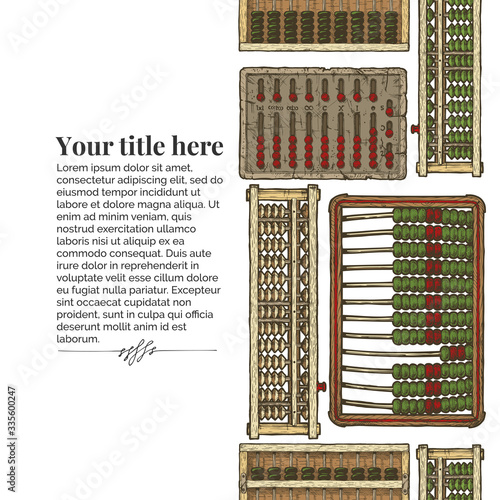 Template with different  Abacus. photo