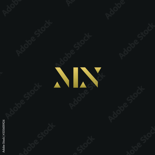 Creative modern elegant trendy unique artistic MN NM N M initial based letter icon logo