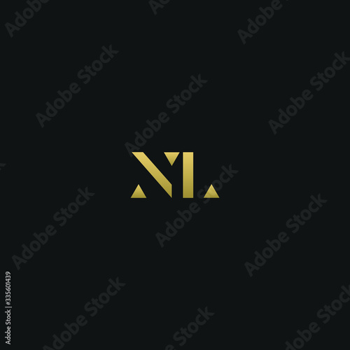 Creative modern elegant trendy unique artistic NL LN N L initial based letter icon logo