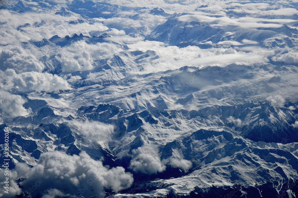 Mountains aerial view