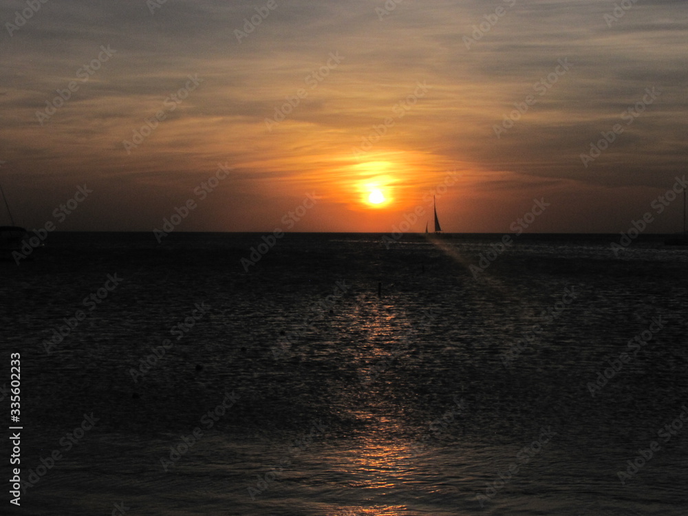 Obraz premium sunset on the beach
