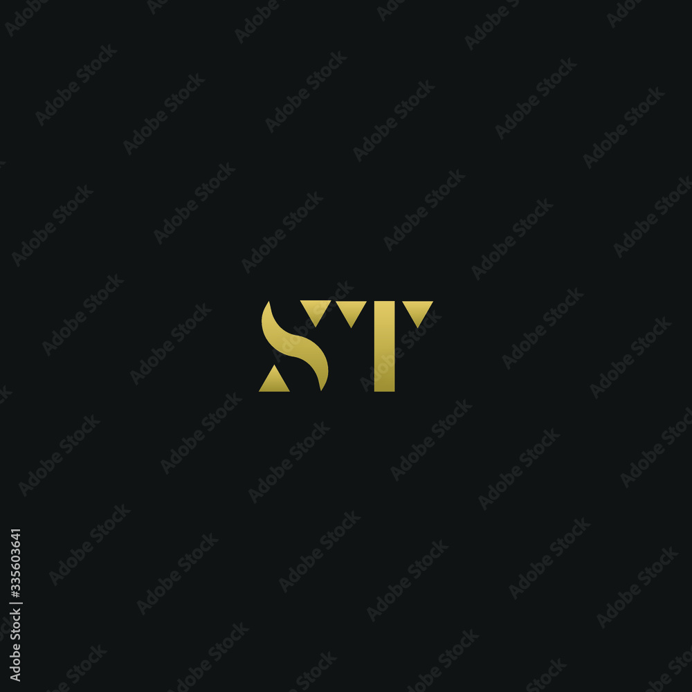 Creative modern elegant trendy unique artistic ST TS T S initial based letter icon logo Creative modern elegant trendy unique artistic ST TS T S initial based letter icon logo