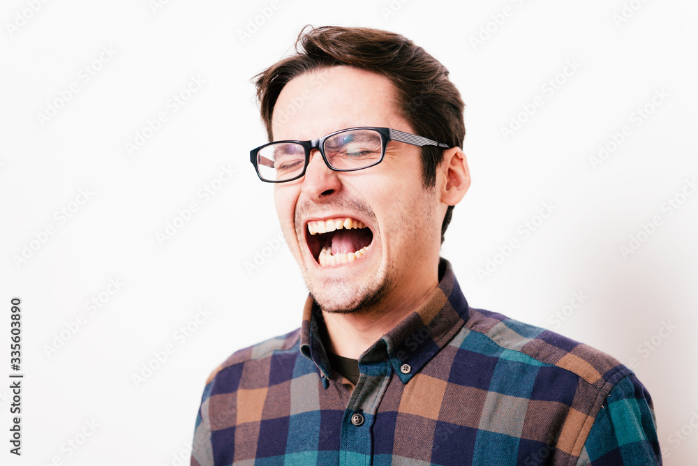 The man laughs The man laughs