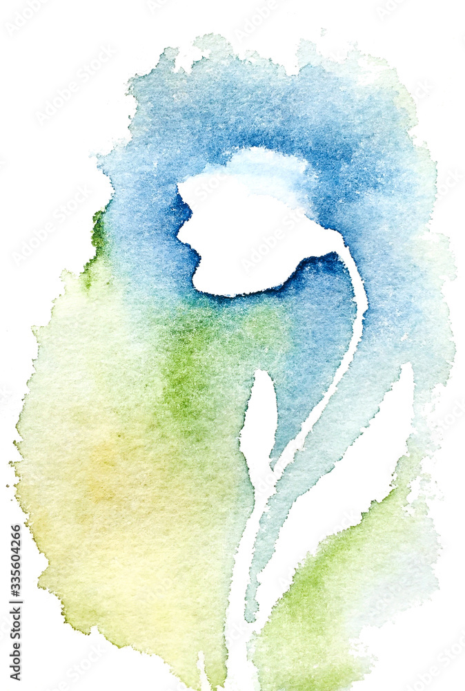 Watercolor flower. Abstract background. Watercolor colorful texture.