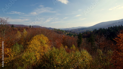 beautiful autumn in the Bieszczady Mountains