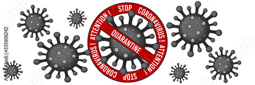 Illustrations concept, stop coronavirus COVID-19. virus wuhan from china. Vector illustrate.